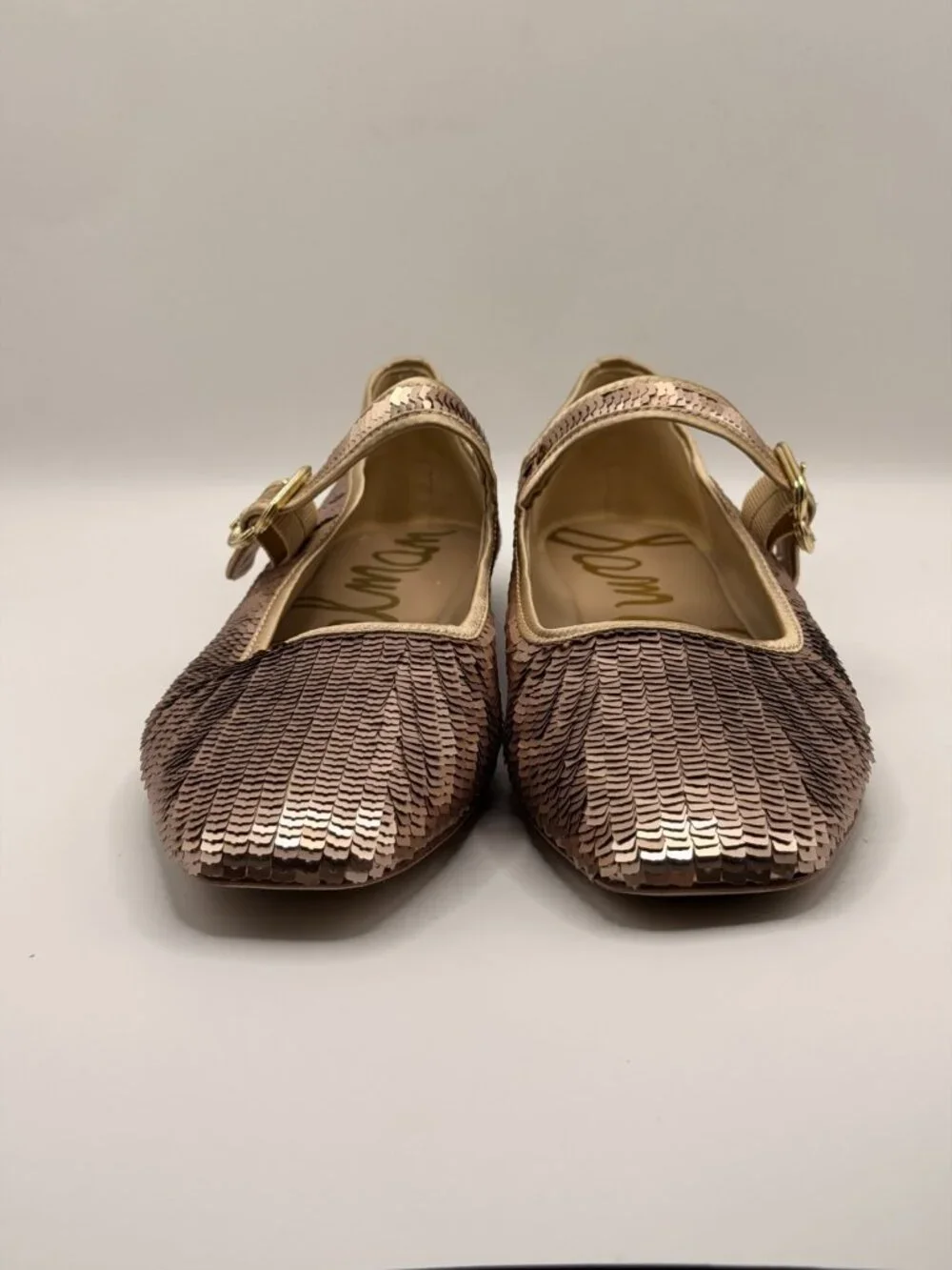 Sam Edelman  Womens Molten Gold Mary Jane Ballet Flat Sz 10